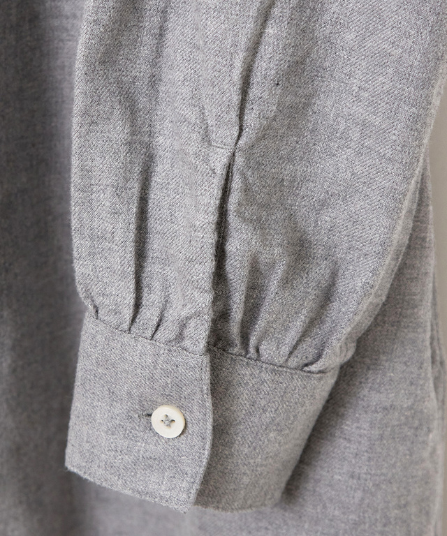 襟フリル 比翼 チュニック