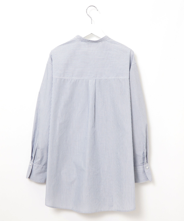 ギャザーデザイン ストライプ柄 チュニック