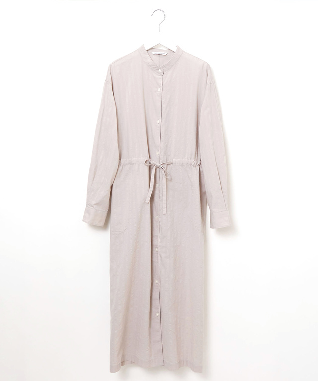 ドビーストライプ シャツワンピース