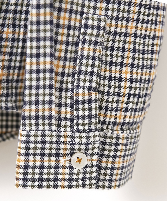 クロコダイルタータン レギュラーカラー ブラウス