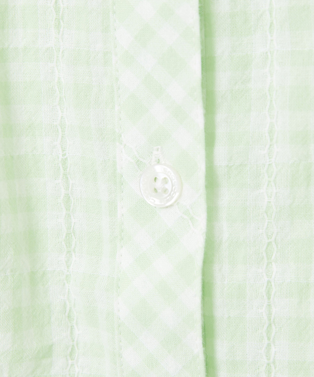 カラミクロスドビー チェック ブラウス【JAPAN FABRIC】