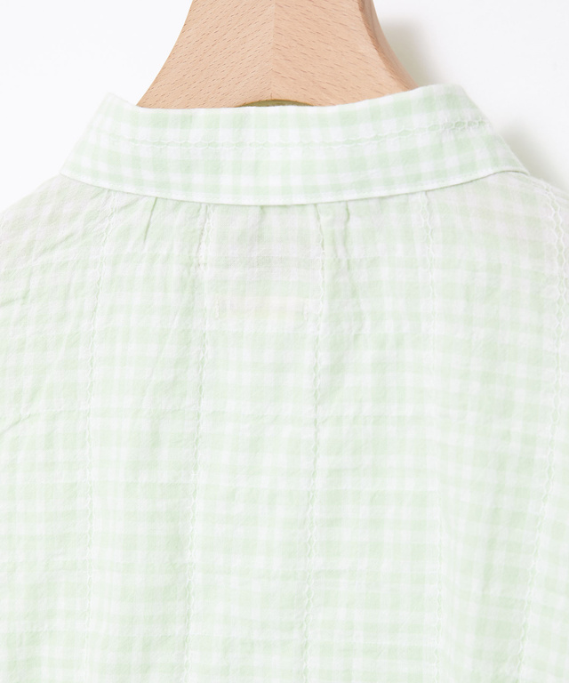 カラミクロスドビー チェック ブラウス【JAPAN FABRIC】