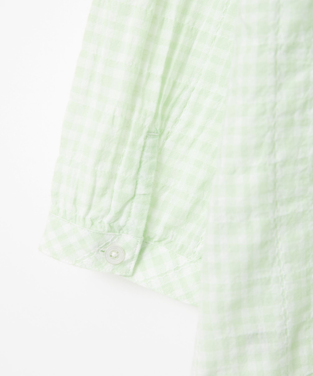 カラミクロスドビー チェック ブラウス【JAPAN FABRIC】