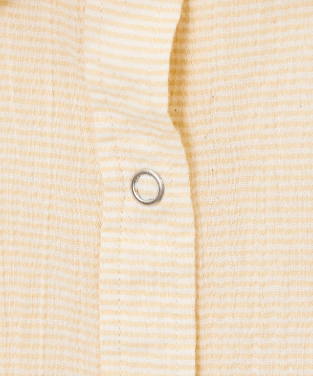 高島チヂミ ドットボタン ブラウス【JAPAN FABRIC】