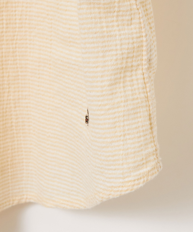 高島チヂミ ドットボタン ブラウス【JAPAN FABRIC】