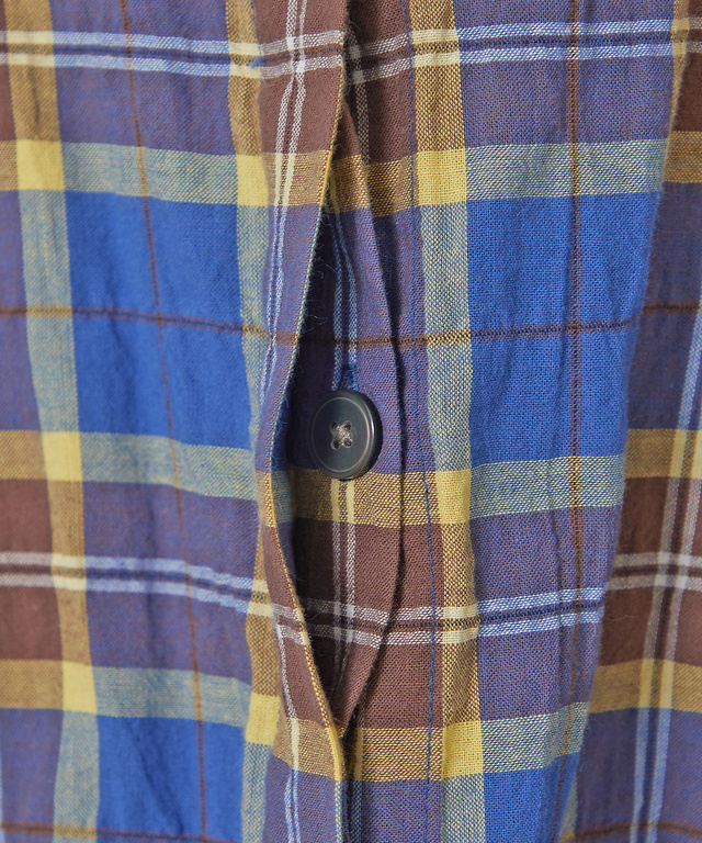 オーガニックコットン バンドカラー ブラウス