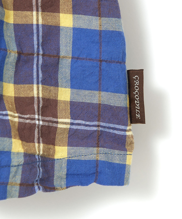 オーガニックコットン バンドカラー ブラウス