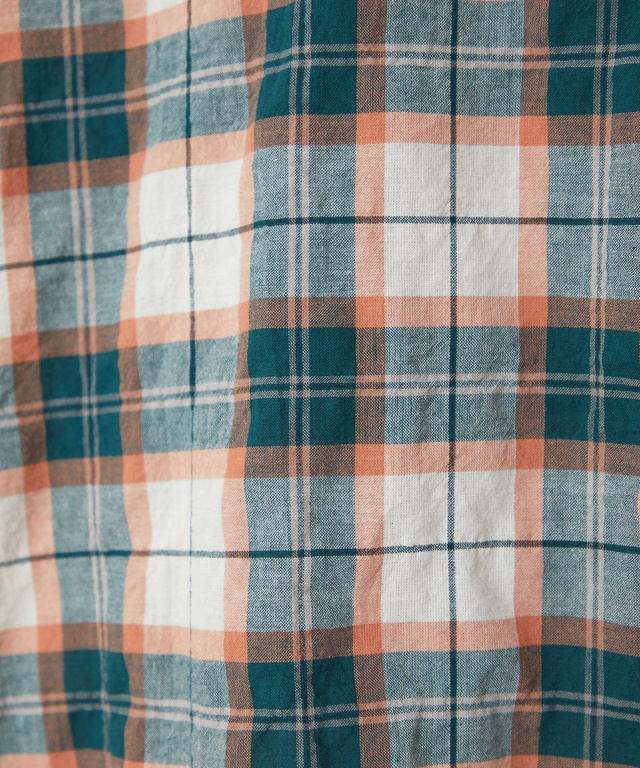 オーガニックコットン バンドカラー ブラウス