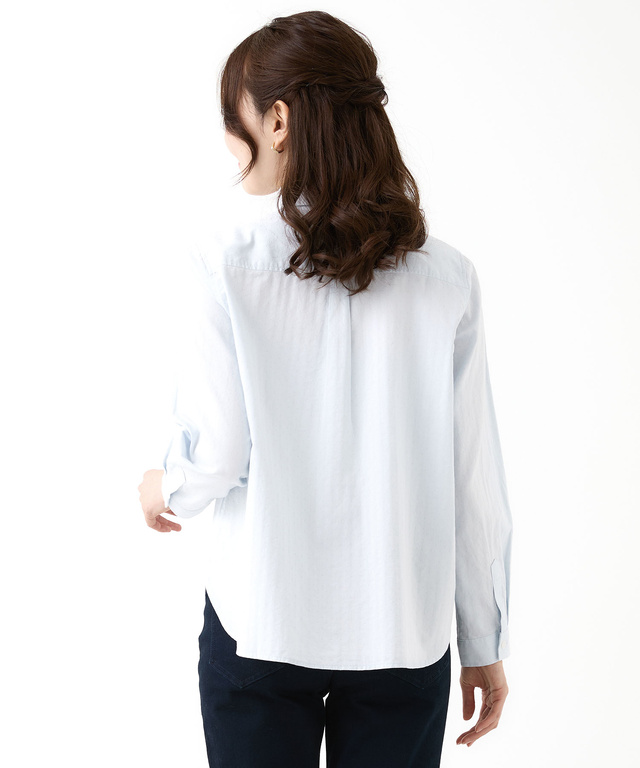 コットン タックデザイン ブラウス