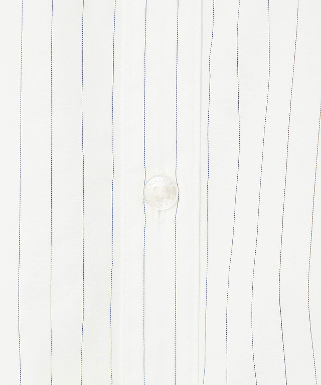 フリルカラー  ストライプ ブラウス