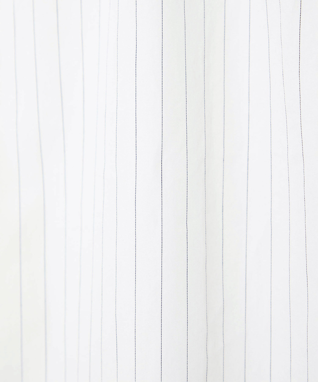 フリルカラー  ストライプ ブラウス