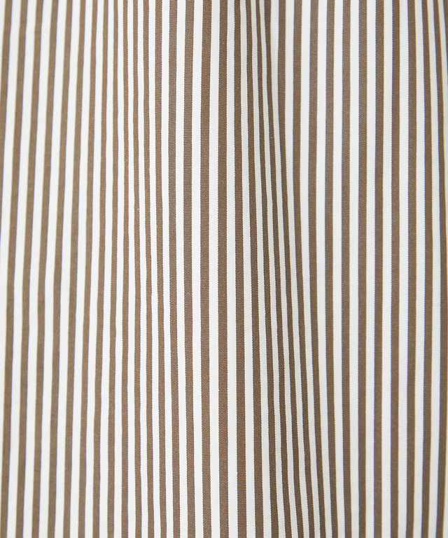 フリルカラー  ストライプ ブラウス