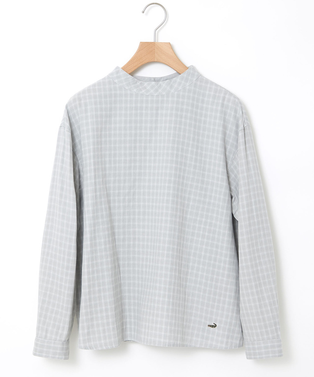 チェック柄 ガーゼ ブラウス