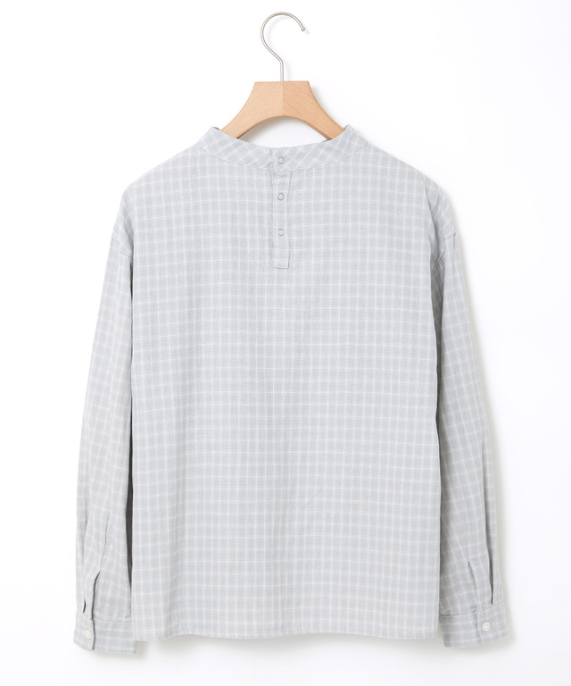 チェック柄 ガーゼ ブラウス