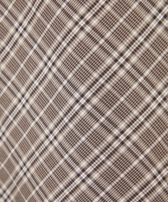 グレンチェック デザイン ブラウス