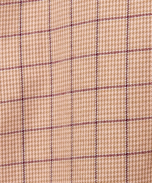 コットンブレンド チェック柄 ブラウス