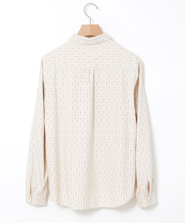 ドットドビー ショールカラー ブラウス