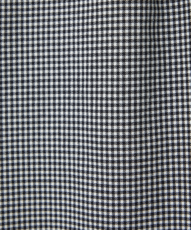 バンドカラー チェック柄 ブラウス