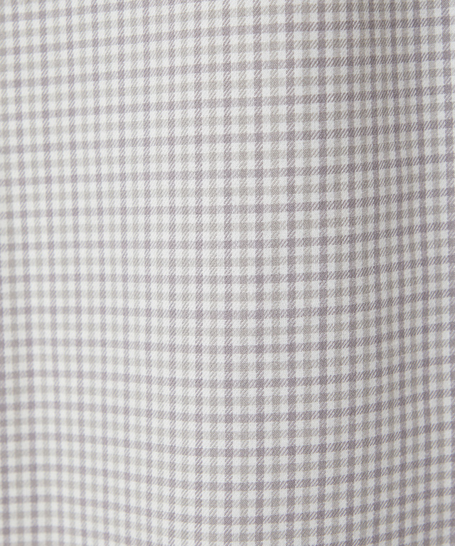 バンドカラー チェック柄 ブラウス