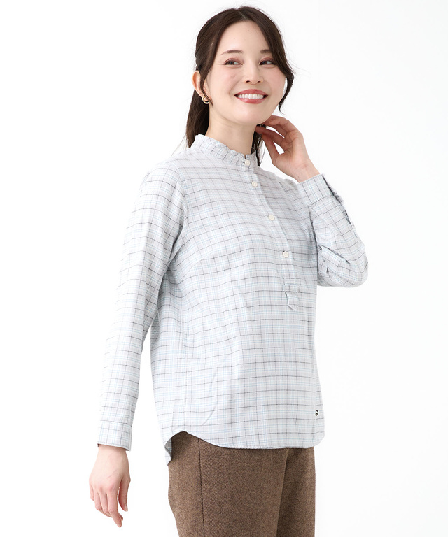 フランネル チェック柄 ブラウス