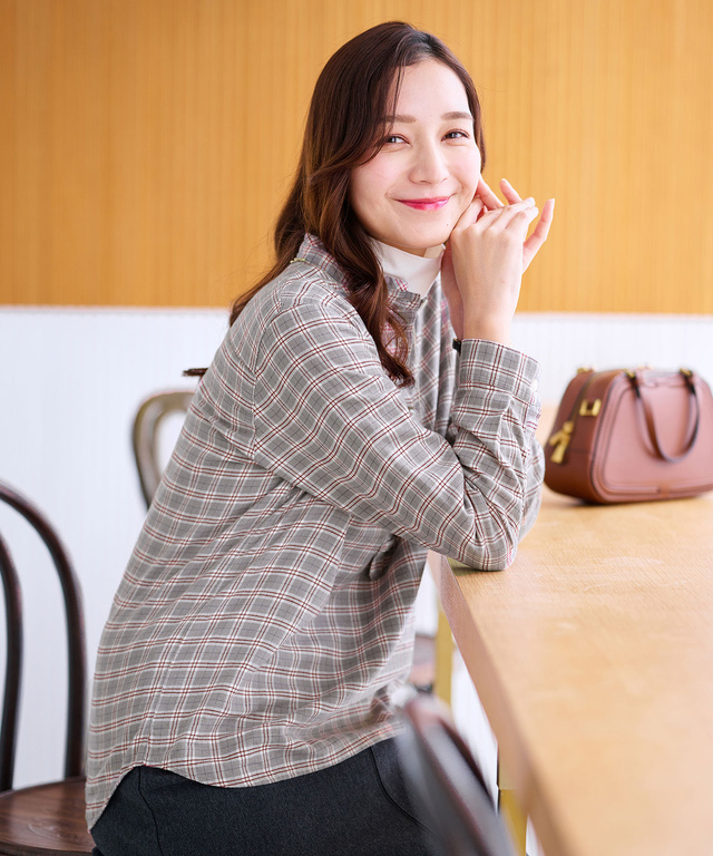 フランネル チェック柄 ブラウス