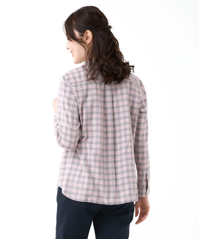 フランネル チェック柄 ブラウス