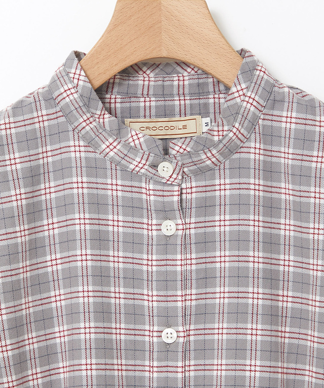 フランネル チェック柄 ブラウス