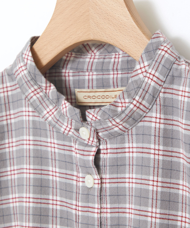 フランネル チェック柄 ブラウス