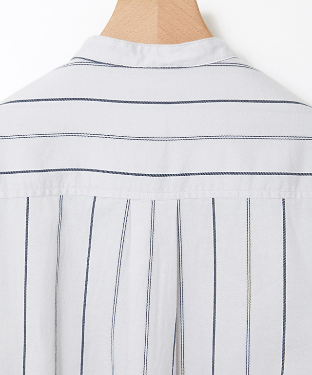 バンドカラー ストライプ ブラウス【一部店舗限定】