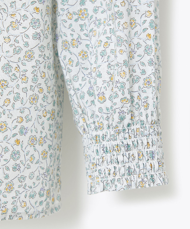 花柄プリント ピンタック ブラウス【オンラインショップ限定】