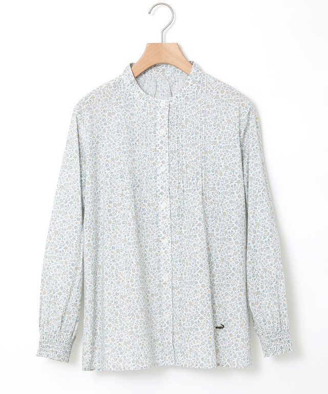 花柄プリント ピンタック ブラウス【オンラインショップ限定】