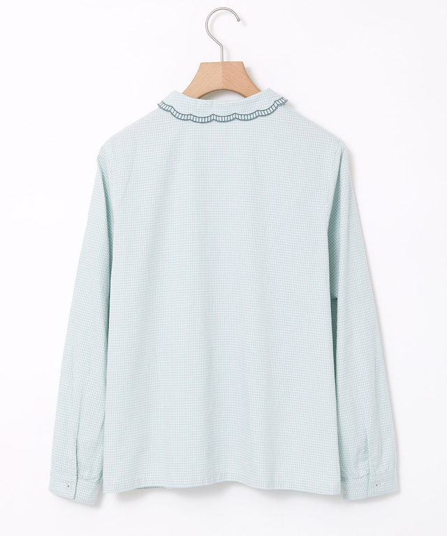 襟刺繡 デザイン ブラウス