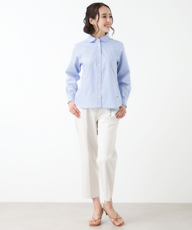 ノンアイロン オックスフォード ブラウス【シワになりにくい】