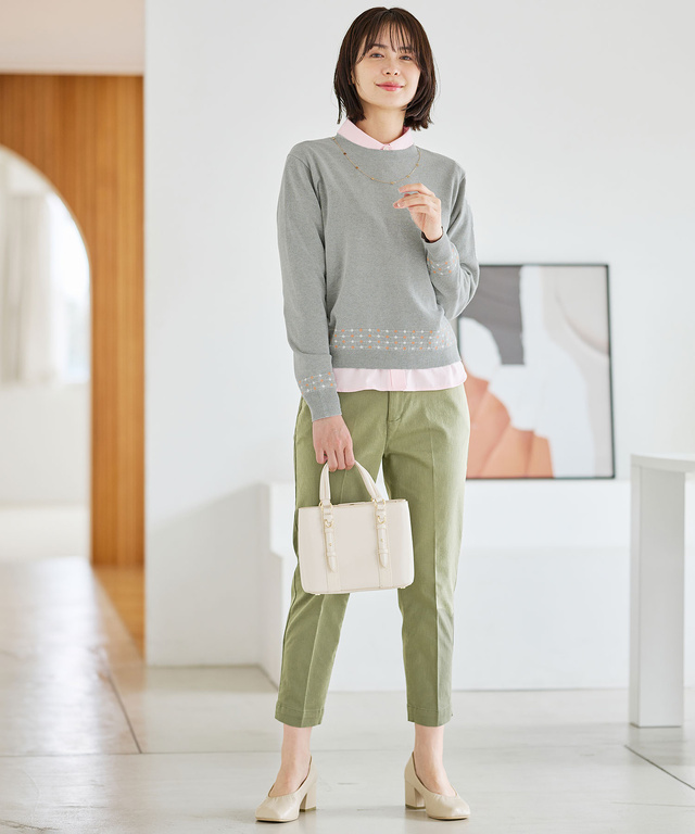 ノンアイロン オックスフォード ブラウス【シワになりにくい】