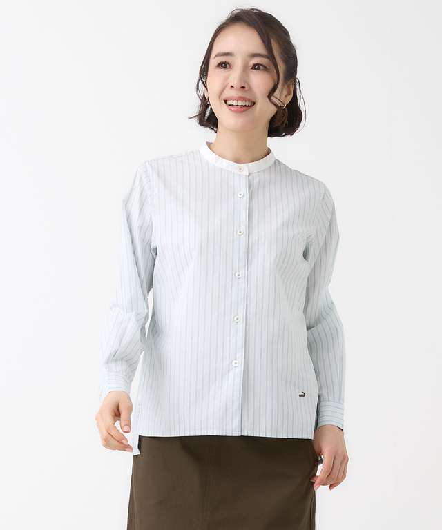 クレリック ストライプ ブラウス