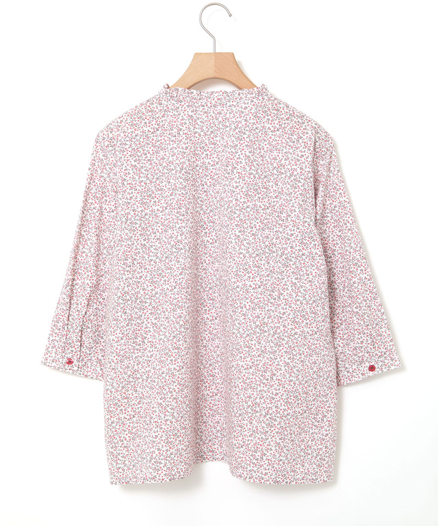 フリル襟 小花柄 ブラウス