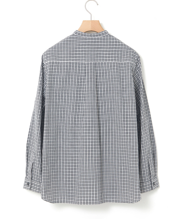バンドカラー チェック ブラウス【オンラインショップ・一部店舗限定】