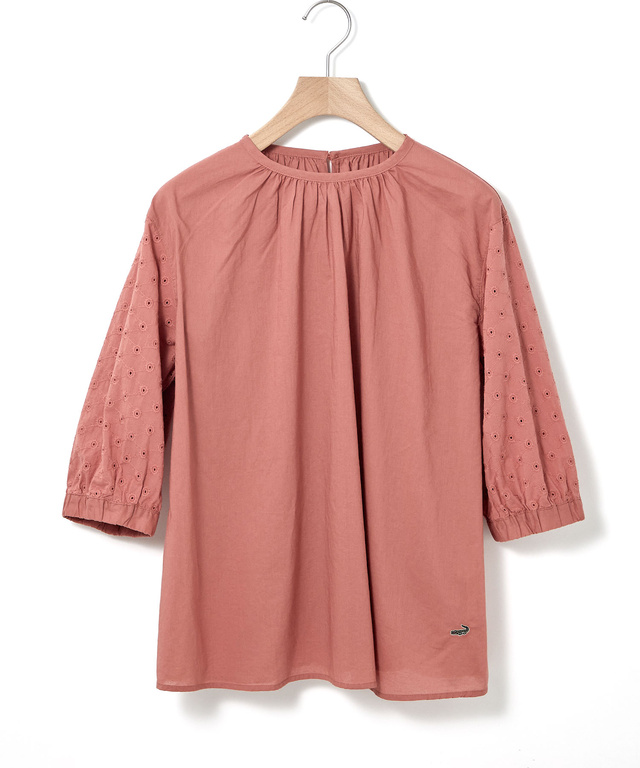 袖刺繍 プルオーバー ブラウス