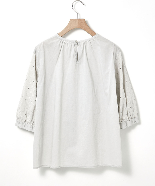 袖刺繍 プルオーバー ブラウス