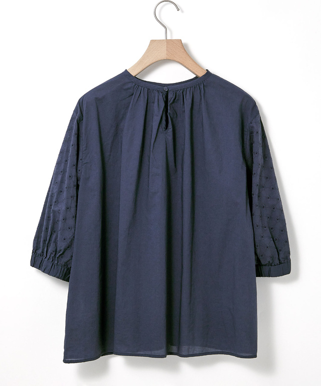 袖刺繍 プルオーバー ブラウス