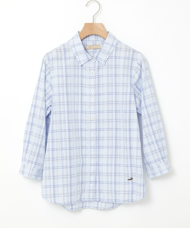 スノーコットン 七分袖 ブラウス【接触冷感】