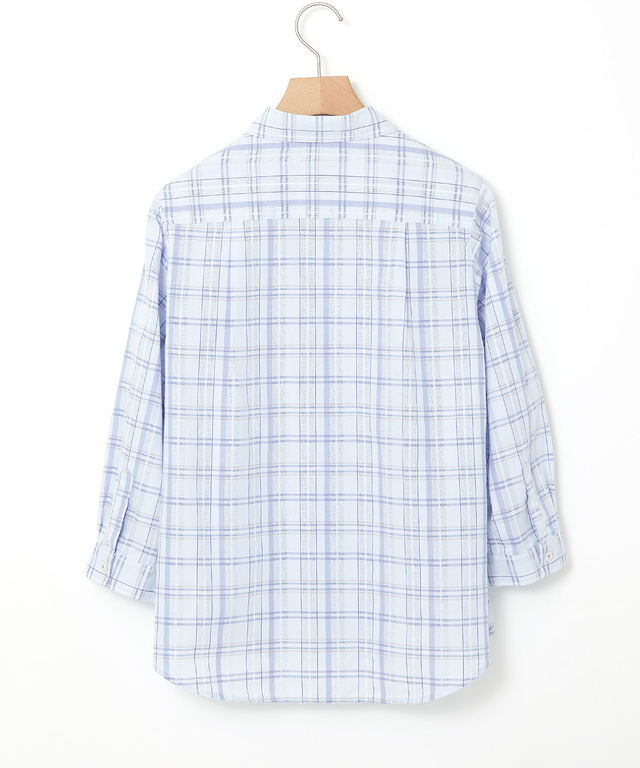 スノーコットン 七分袖 ブラウス【接触冷感】