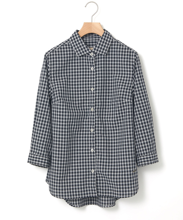 チェック 七分袖 ブラウス【オンラインショップ・一部店舗限定】