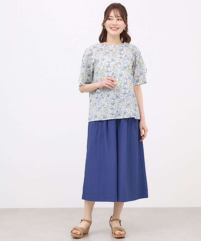 ミラクルウェーブ 花柄 ブラウス【オンラインショップ限定】