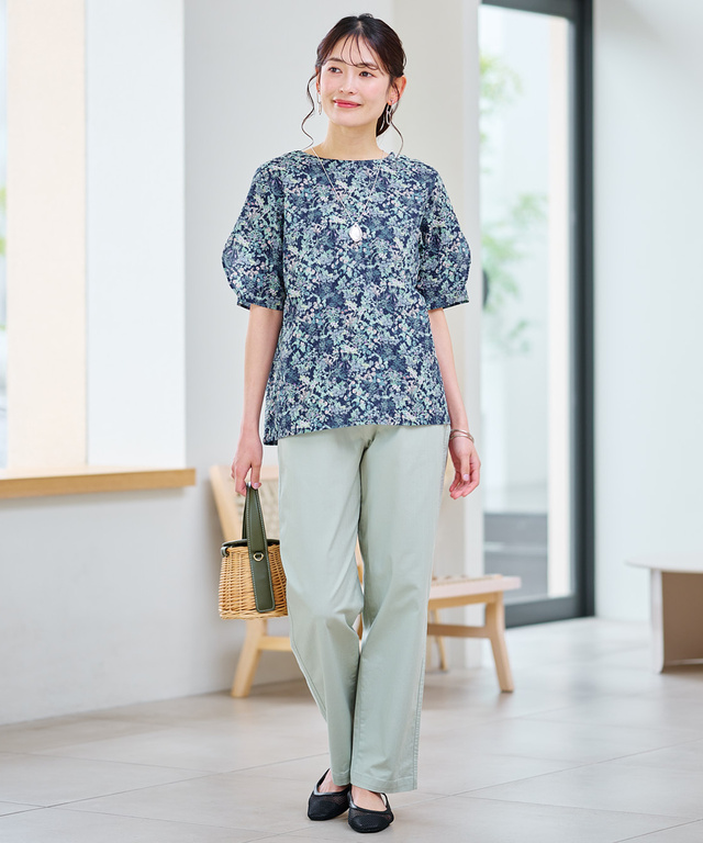 ミラクルウェーブ 花柄 ブラウス【オンラインショップ限定】