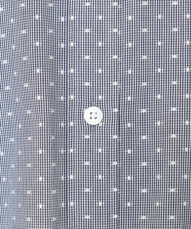 カットジャカード エンブレム刺繍 ブラウス
