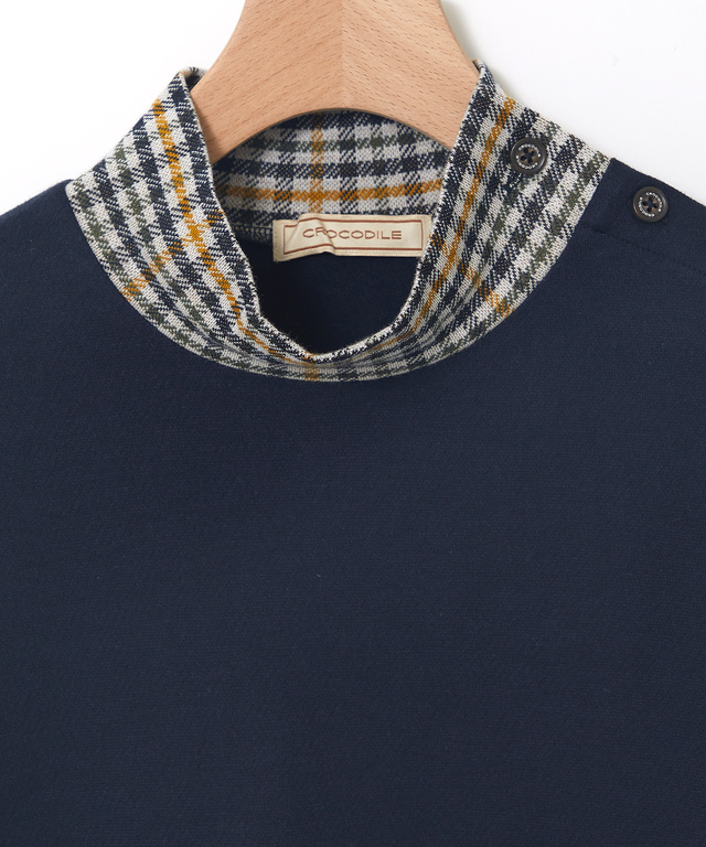 クロコダイルタータンジャカード チェック カットソー