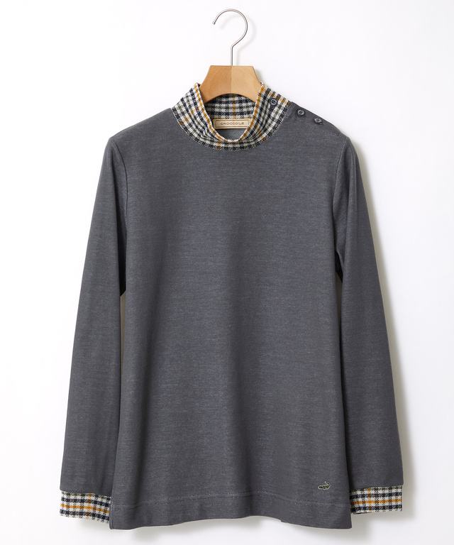 クロコダイルタータンジャカード チェック カットソー