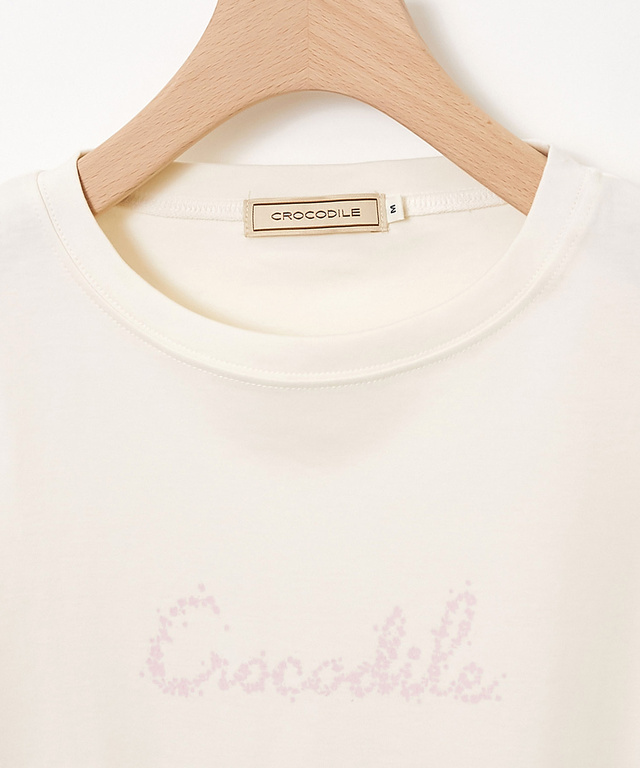 小花柄 プリント 長袖Tシャツ
