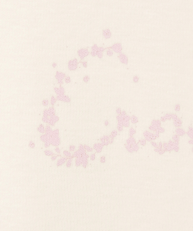小花柄 プリント 長袖Tシャツ